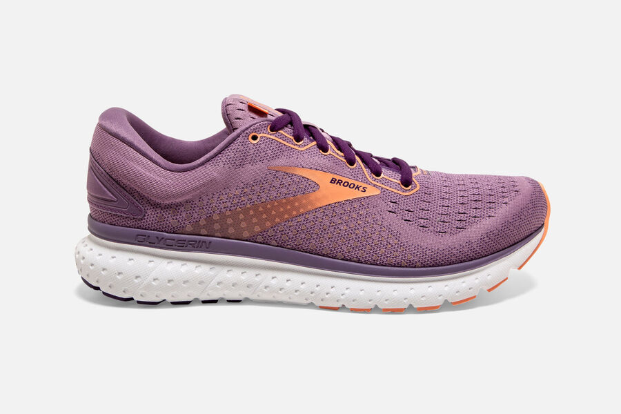 Brooks Israel Glycerin 18 Road Running Shoes Womens - Purple - QXK-673810